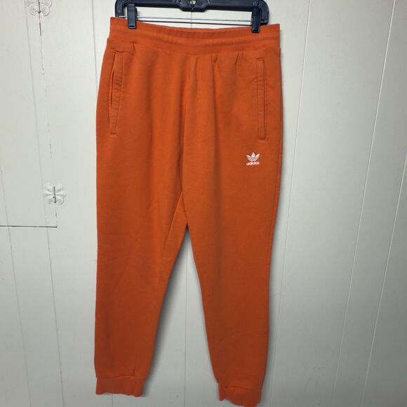 Adidas Originals Adicolor Essentials Trefoil Track Pants HZ8517 Orange Men L EUC - Picture 1 of 12